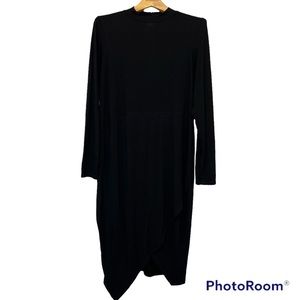 Asos Black Tulip Hem Stretch Dress